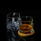 1pc Edo Design Whiskey Glass - Unique Irregular Faceted Crystal Artwork, Clear Wine Glass, Whisky Tumbler, Cocktail Glass - Perfect for Bars, Pubs, Clubs, Restaurants, Home Use, Summer Gatherings, and Outdoor Events, Inspired