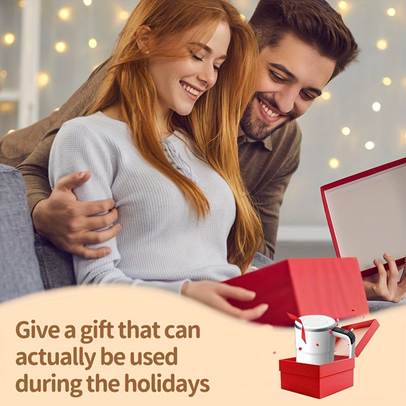 Automatic Magnetic Auto Stirring Cup, Temperature Display Travel Tumbler Car Cup For Milk Chocolate Mocha, Creamy White