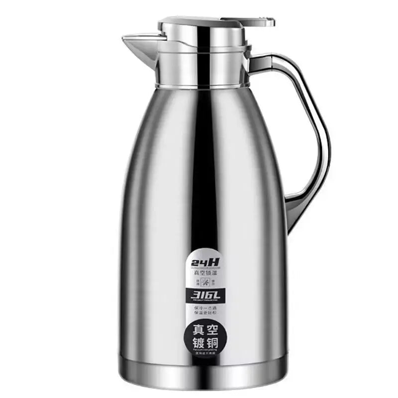 2L Coffee Thermos 316 Stainless Steel Vacuum Flasks Large Capacity Insulated Hot Water Bottle Cold Retention Tea Jug