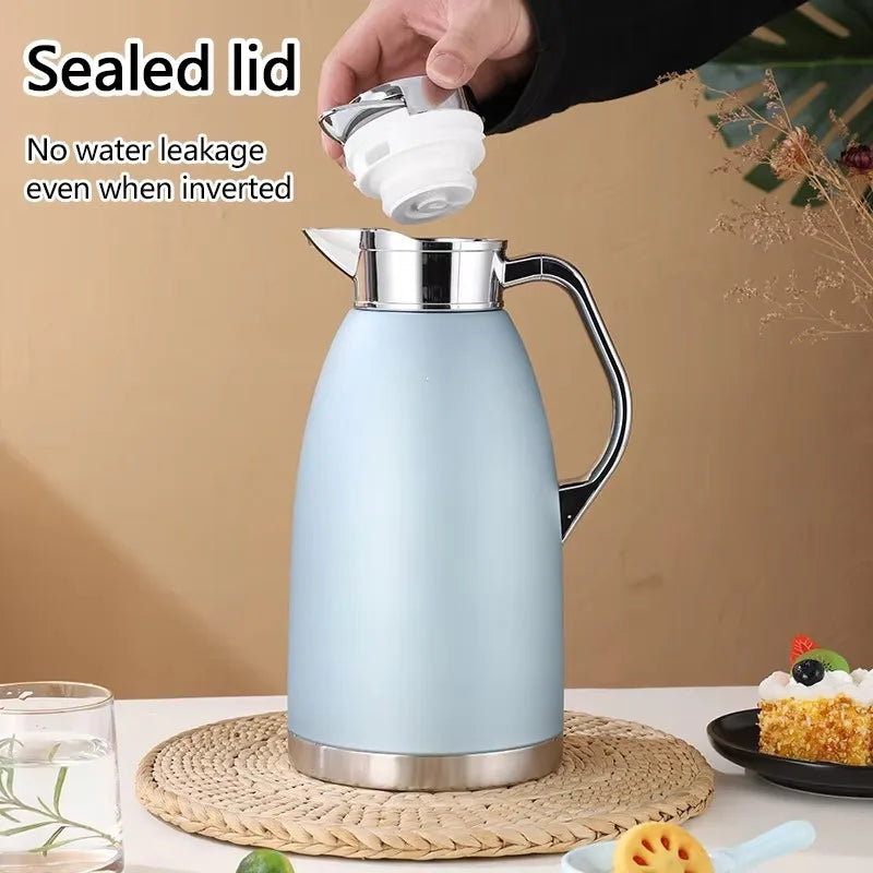 2L Coffee Thermos 316 Stainless Steel Vacuum Flasks Large Capacity Insulated Hot Water Bottle Cold Retention Tea Jug