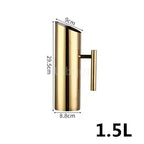 Golden gold Stainless Steel Ice Cold Freeze Water Pot Kettle wine BEER JAR Bar Fruit Juice Pitchers Red Wine Divider Containers