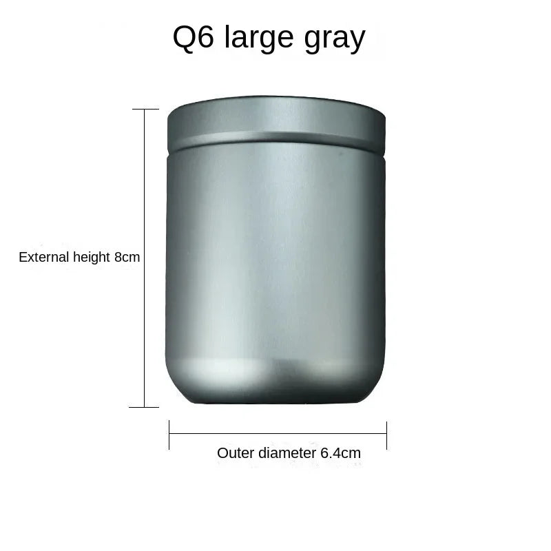 Aluminum Alloy Portable Storage Jar Waterproof and Moisture-proof Sealed Box Tea Can Waterproof Warehouse Small Medicine Box