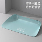 Leather Pet Placemat, Cat Bowl Mat, Semi-enclosed Thickened Anti-slip, Waterproof and Oil-proof Cat and Dog Mat