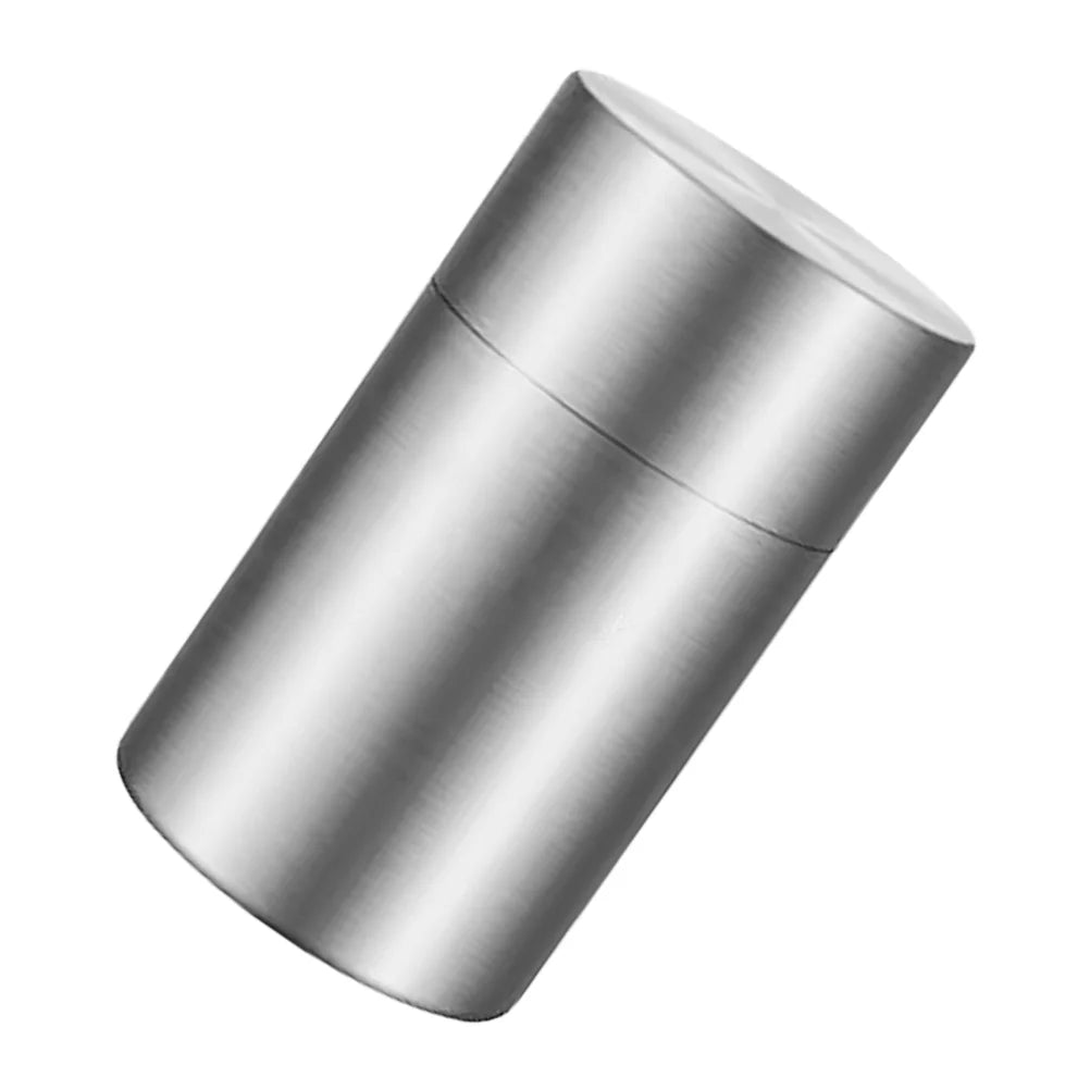 Double Lid Airtight Stainless Steel Tea Jar Sealed Storage Container Food Packaging Canister Candy Snack Box Coffee Cookie