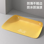 Leather Pet Placemat, Cat Bowl Mat, Semi-enclosed Thickened Anti-slip, Waterproof and Oil-proof Cat and Dog Mat