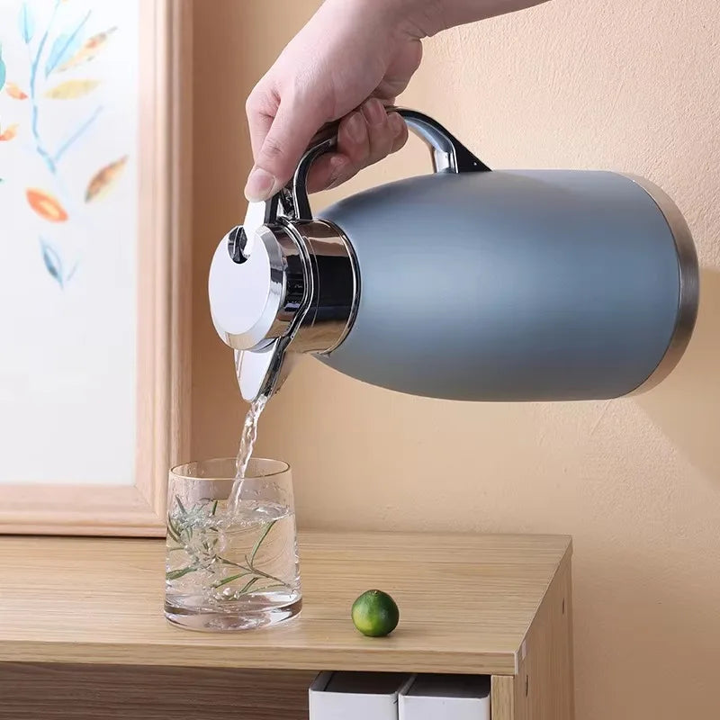 2L Coffee Thermos 316 Stainless Steel Vacuum Flasks Large Capacity Insulated Hot Water Bottle Cold Retention Tea Jug