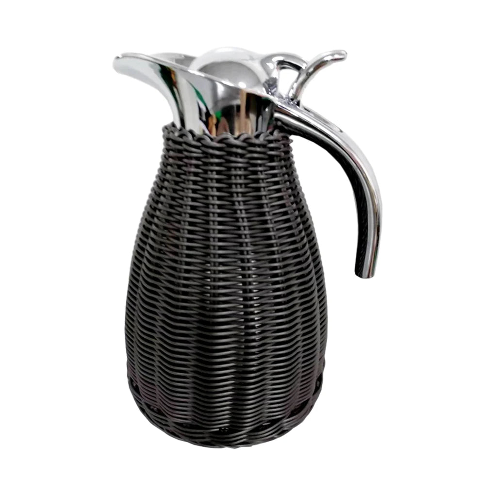 Serve Tea In Style Elegant Rattan Thermos Tea Carafe Safety And Reliable Coffee Thermal Carafe