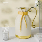 Light Luxury Red Liner Plastic Thermos Flask 1L Home Long-lasting Thermos Flask for 48 Hours