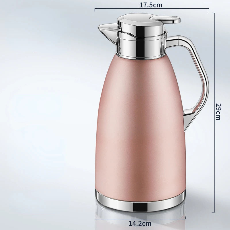 2L Coffee Thermos 316 Stainless Steel Vacuum Flasks Large Capacity Insulated Hot Water Bottle Cold Retention Tea Jug