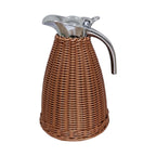 Serve Tea In Style Elegant Rattan Thermos Tea Carafe Safety And Reliable Coffee Thermal Carafe