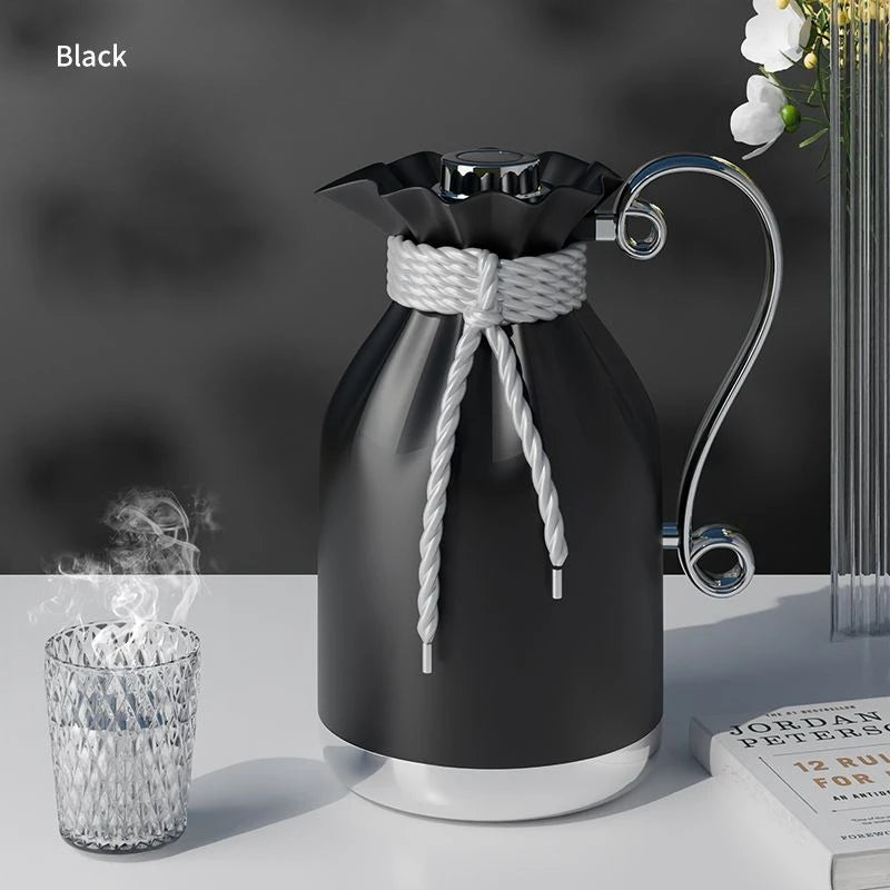 Light Luxury Red Liner Plastic Thermos Flask 1L Home Long-lasting Thermos Flask for 48 Hours