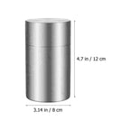 Double Lid Airtight Stainless Steel Tea Jar Sealed Storage Container Food Packaging Canister Candy Snack Box Coffee Cookie