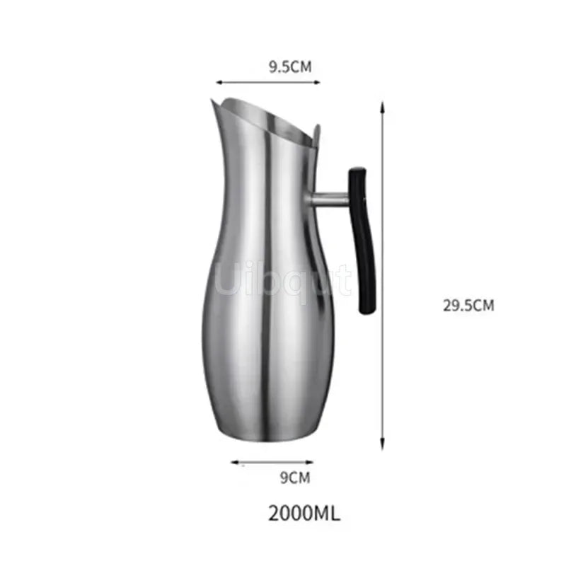 Golden gold Stainless Steel Ice Cold Freeze Water Pot Kettle wine BEER JAR Bar Fruit Juice Pitchers Red Wine Divider Containers