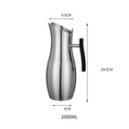 Golden gold Stainless Steel Ice Cold Freeze Water Pot Kettle wine BEER JAR Bar Fruit Juice Pitchers Red Wine Divider Containers