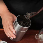 Double Lid Airtight Stainless Steel Tea Jar Sealed Storage Container Food Packaging Canister Candy Snack Box Coffee Cookie