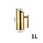 Golden gold Stainless Steel Ice Cold Freeze Water Pot Kettle wine BEER JAR Bar Fruit Juice Pitchers Red Wine Divider Containers