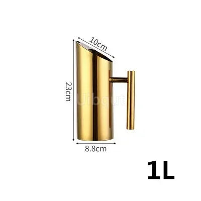 Golden gold Stainless Steel Ice Cold Freeze Water Pot Kettle wine BEER JAR Bar Fruit Juice Pitchers Red Wine Divider Containers