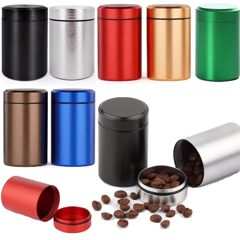 140ml Multi-Functional Mini Metal Cans Airtight Smell Proof Aluminum Stash Jar Storage Container Coffee Beans Box Pill Box