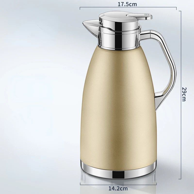 2L Coffee Thermos 316 Stainless Steel Vacuum Flasks Large Capacity Insulated Hot Water Bottle Cold Retention Tea Jug