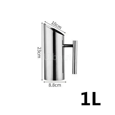 Golden gold Stainless Steel Ice Cold Freeze Water Pot Kettle wine BEER JAR Bar Fruit Juice Pitchers Red Wine Divider Containers