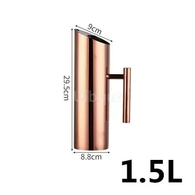 Golden gold Stainless Steel Ice Cold Freeze Water Pot Kettle wine BEER JAR Bar Fruit Juice Pitchers Red Wine Divider Containers