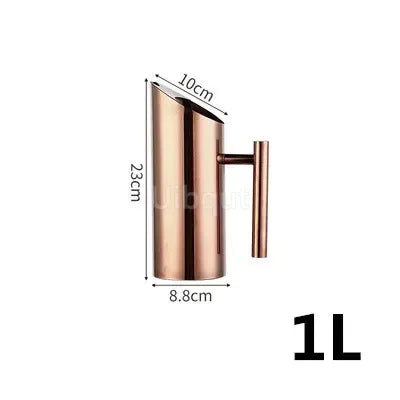 Golden gold Stainless Steel Ice Cold Freeze Water Pot Kettle wine BEER JAR Bar Fruit Juice Pitchers Red Wine Divider Containers