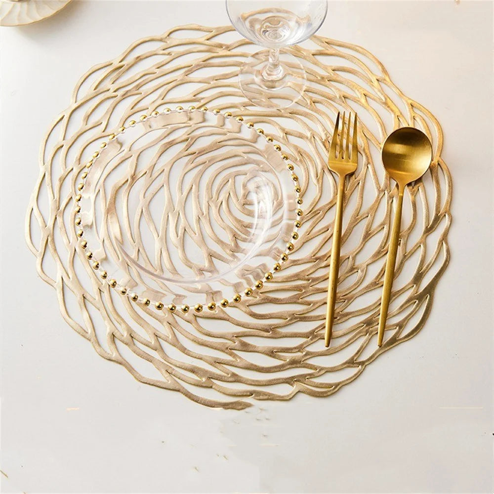 Braided Placemats 38CM Table Mats for Dining Tables Christmas Halloween Woven Washable Non-Slip Place mats