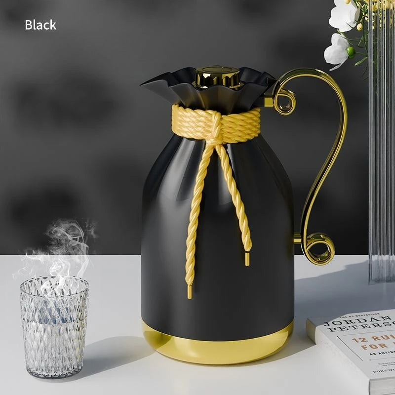 Light Luxury Red Liner Plastic Thermos Flask 1L Home Long-lasting Thermos Flask for 48 Hours