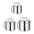 201 Stainless Steel Food Storage Tank With Lid Sealed Tea Container Canteen Portable Organizer Bottle Jar Sundries Storage Box