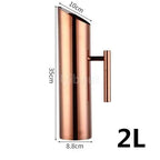 Golden gold Stainless Steel Ice Cold Freeze Water Pot Kettle wine BEER JAR Bar Fruit Juice Pitchers Red Wine Divider Containers