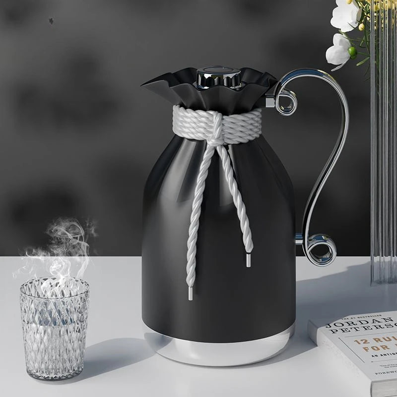 Light Luxury Red Liner Plastic Thermos Flask 1L Home Long-lasting Thermos Flask for 48 Hours